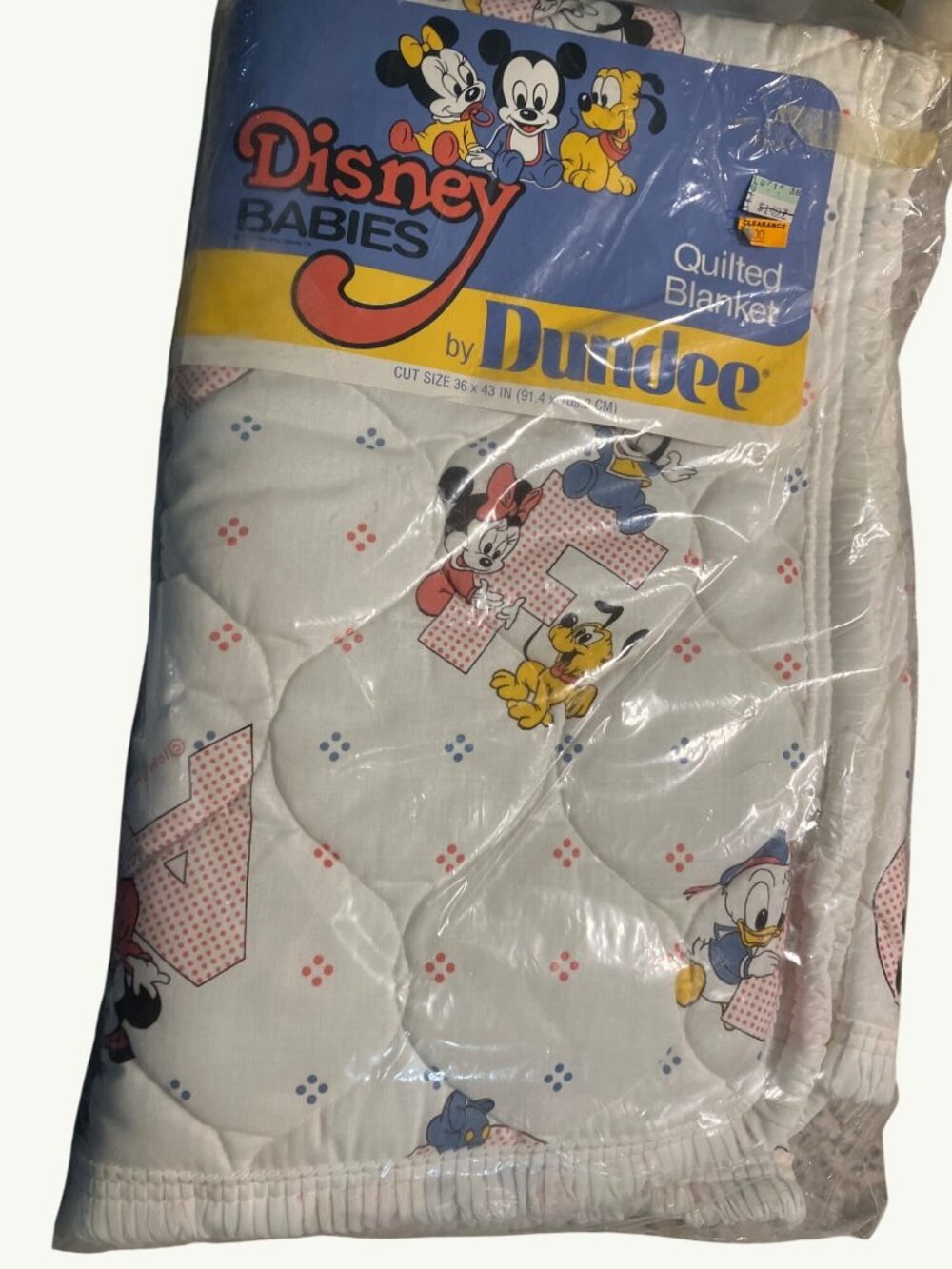 Disney Babies Quilted Blanket By Dundee Vintage 1984